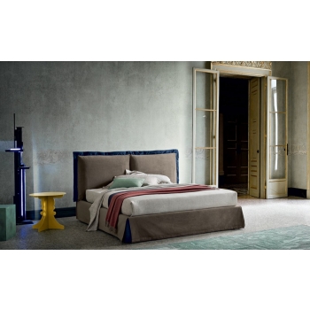 Single Carter bed in fabric or eco-leather, completely removable