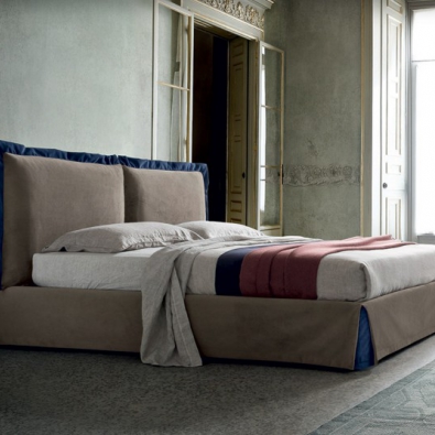 Single Carter bed in fabric or eco-leather, completely removable