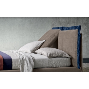 Single Carter bed in fabric or eco-leather, completely removable