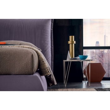 Perry bed in fabric or eco-leather, completely removable