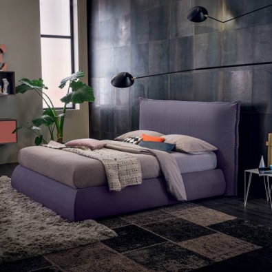 Perry bed in fabric or eco-leather, completely removable