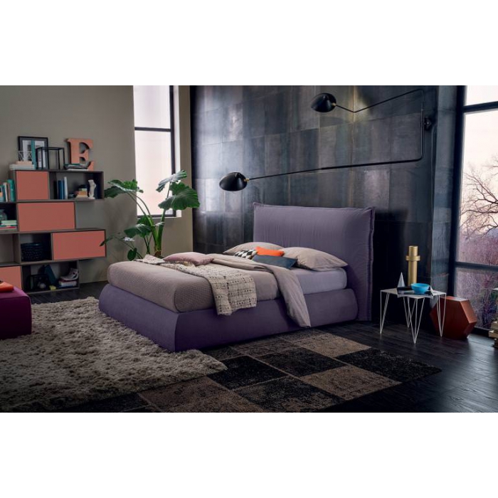 Perry bed in fabric or eco-leather, completely removable