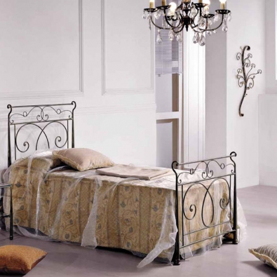 Aida single bed in wrought iron handcrafted