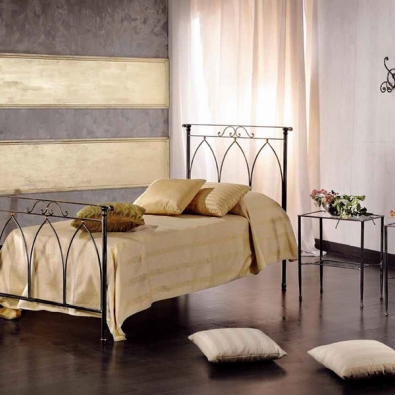 Arco single bed in wrought iron handcrafted