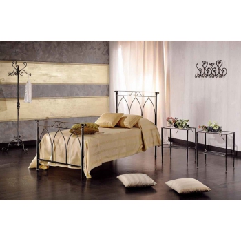 Arco single bed in wrought iron handcrafted