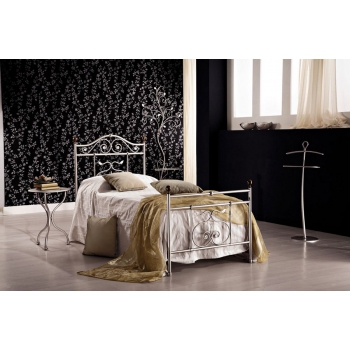 Minerva single bed in wrought iron handcrafted