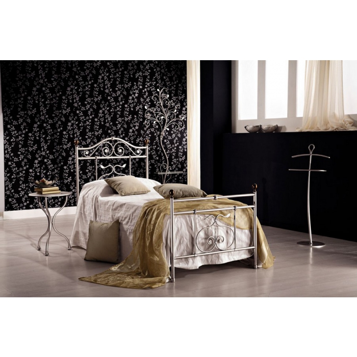 Minerva single bed in wrought iron handcrafted
