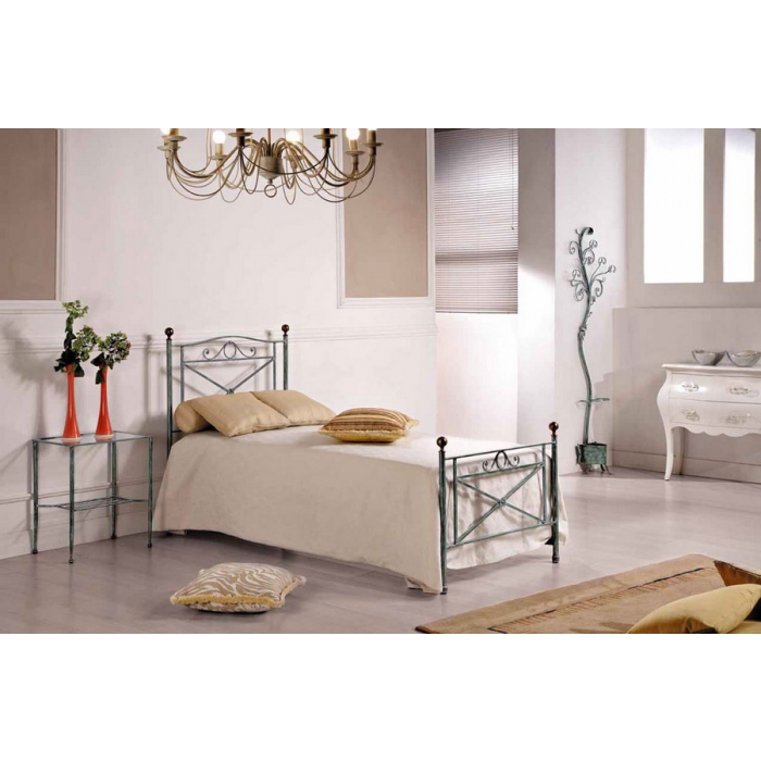 Nuvola single bed in wrought iron handcrafted