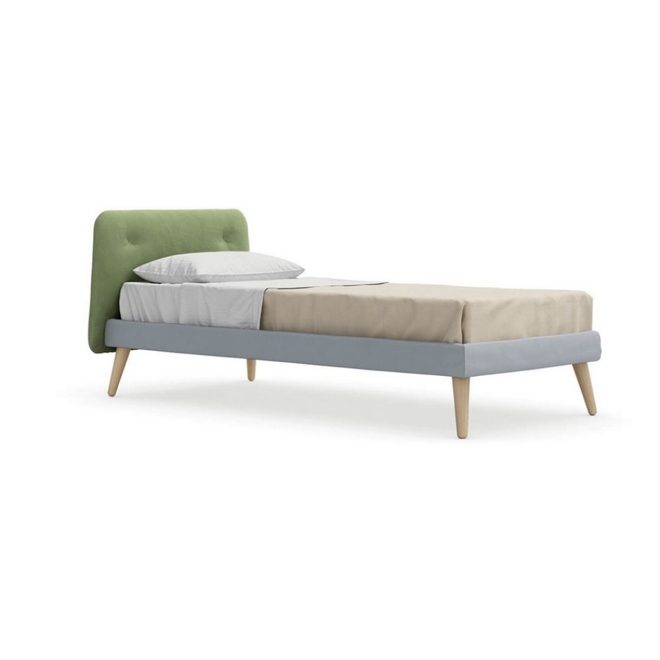 Leo single bed for children with padded headboard