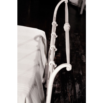 Young single bed in wrought iron handcrafted