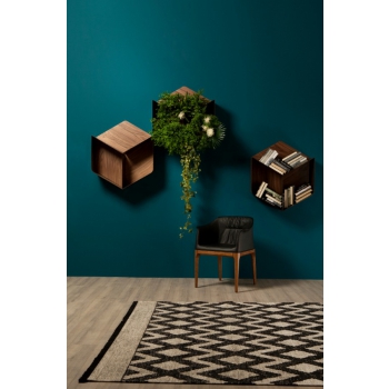 Fixed bookcase Albatros by Tonin Casa in wood and metal