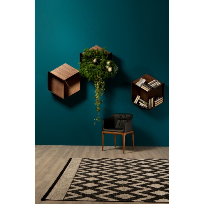 Fixed bookcase Albatros by Tonin Casa in wood and metal