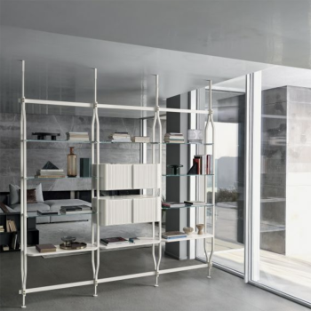 Charlotte Bontempi wall or ceiling bookcase with shelves and containers