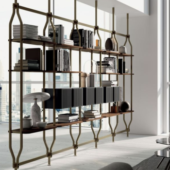 Charlotte Bontempi wall or ceiling bookcase with shelves and containers