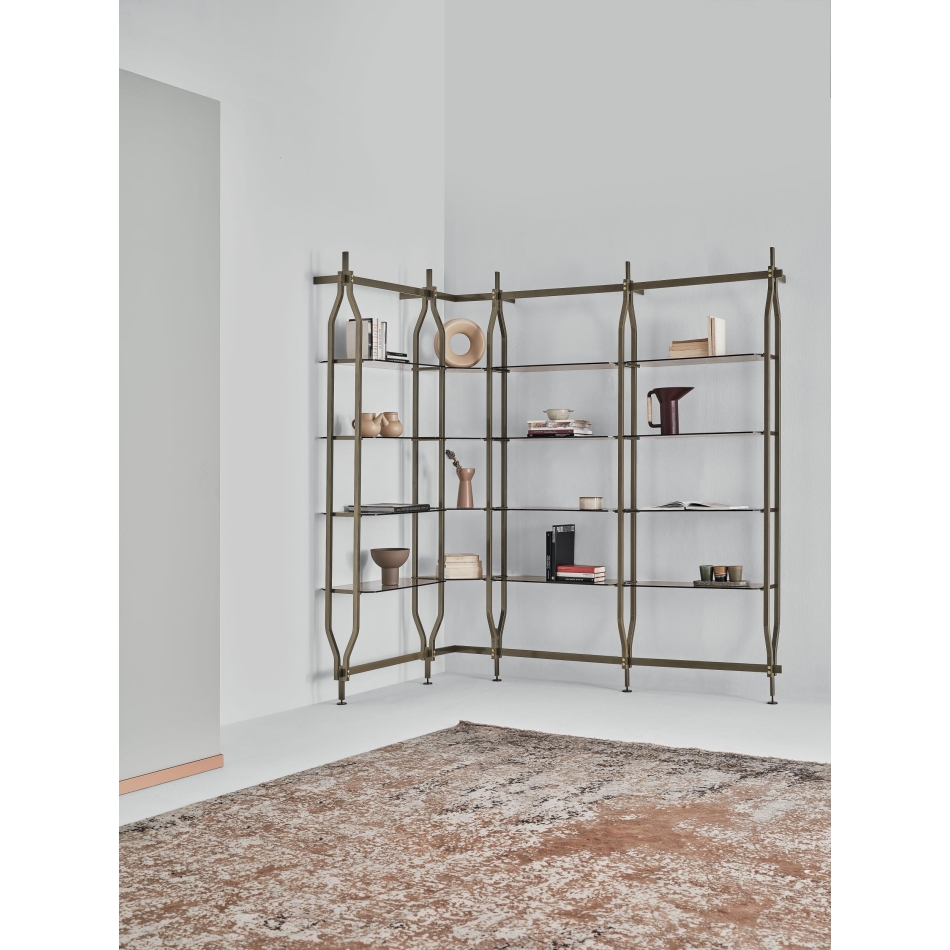 Charlotte Bontempi wall or ceiling bookcase with shelves and containers
