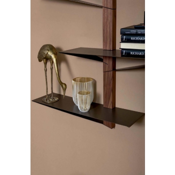 Fixed shelf Albatros by Tonin Casa in wood and metal