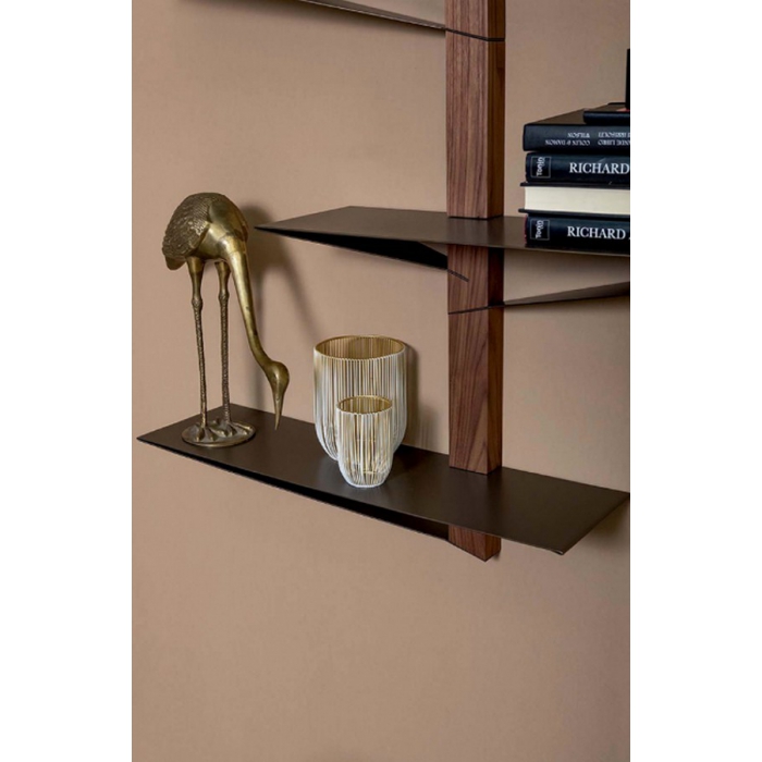 Fixed shelf Albatros by Tonin Casa in wood and metal