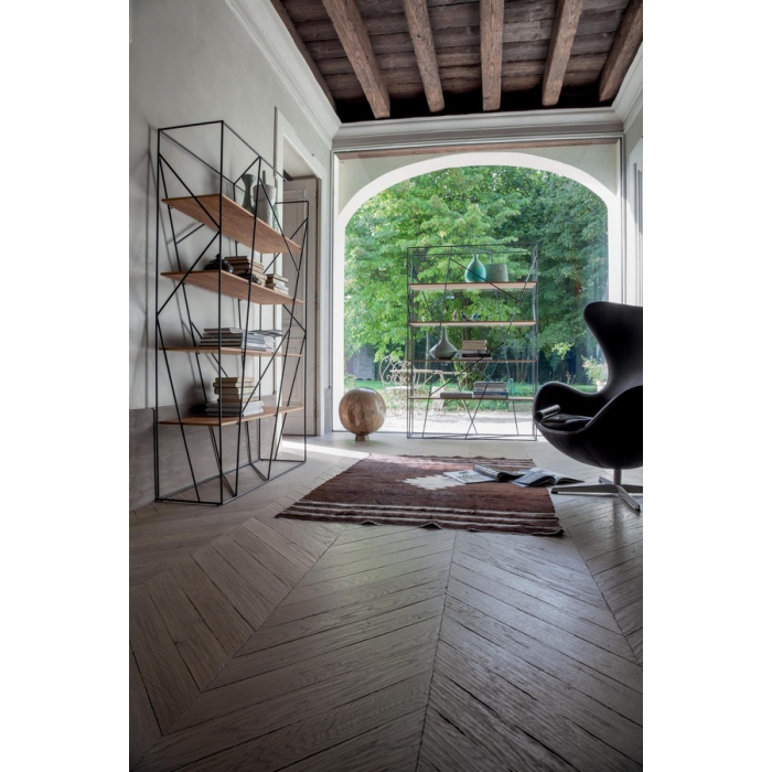 Naviglio library Tonin Casa painted metal