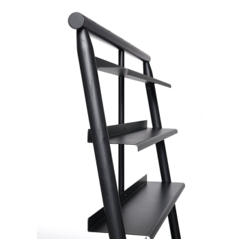 Suite bookcase in wood and metal shelves by Midj