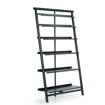 Suite bookcase in wood and metal shelves by Midj