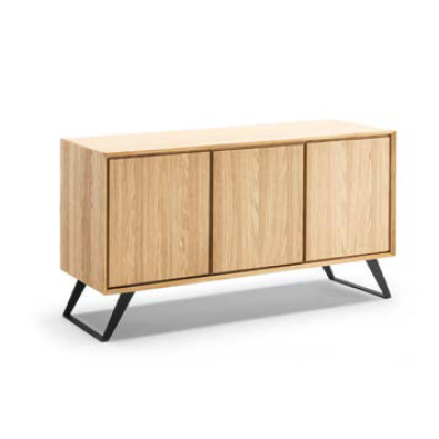 Nook wooden sideboard by Altacorte with three hinged doors and three internal wooden shelves