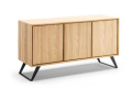 Nook wooden sideboard by Altacorte with three hinged doors and three internal wooden shelves