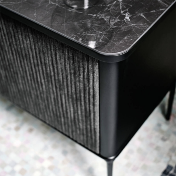 S1 R_TS metal chair covered in fabric or leather by Midj