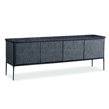 S1 R_TS metal chair covered in fabric or leather by Midj