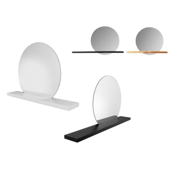 Riflesso shelf with mirror CP601S by Cipì in teak