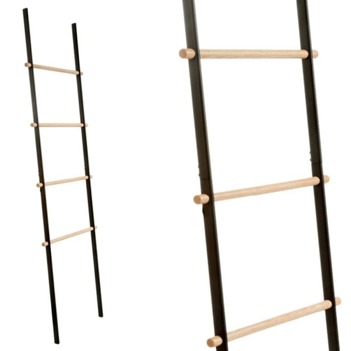 Mit Stair CP350 / MIT Cipì towel and magazine rack ladder in metal and wood