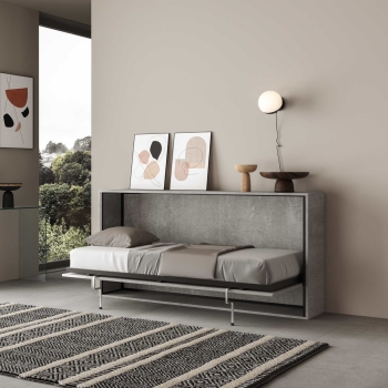 Mod.KANDO Single - Horizontal Single Folding Bed Kando Cashmere