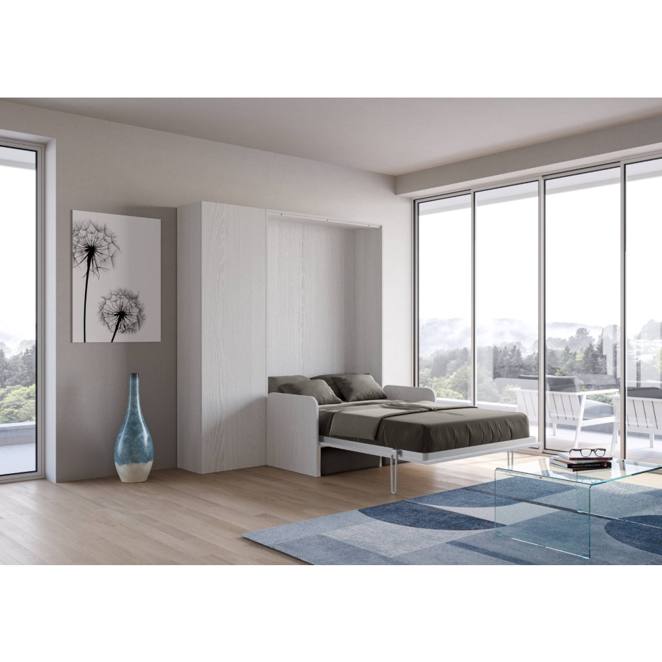 Mod.Kentaro French Sofa - French foldaway double bed 140 vertical Kentaro Sofa White Ash