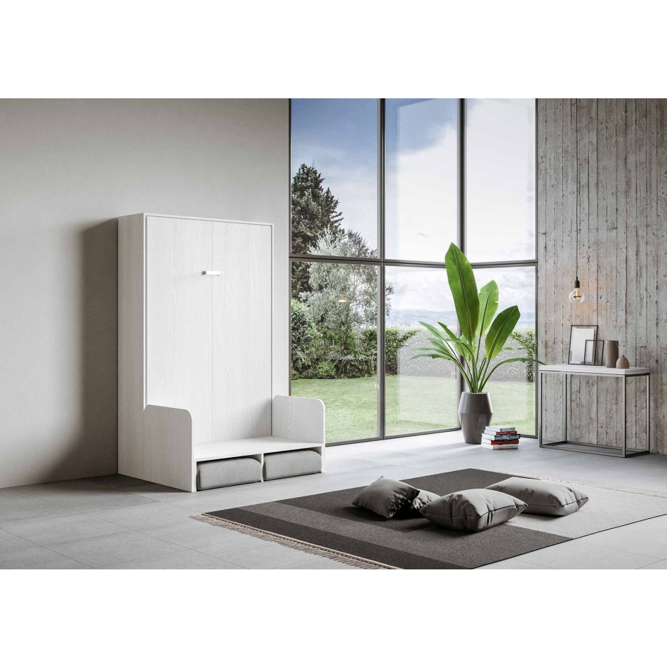 Mod.Kentaro French Sofa - French foldaway double bed 140 vertical Kentaro Sofa White Ash