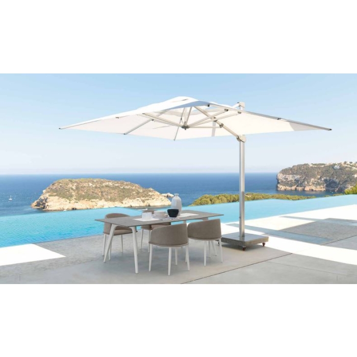 Zeus fabric umbrella from the Parasol line by Talenti for garden available in two sizes