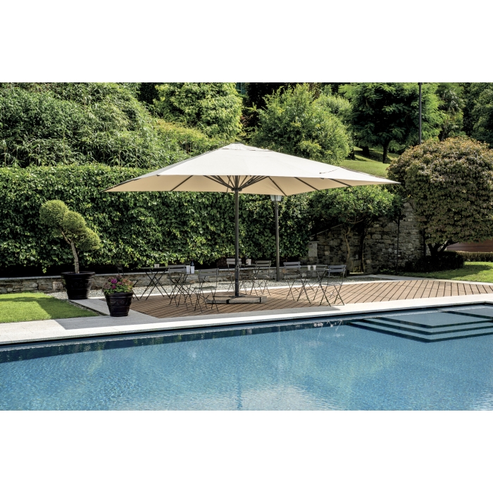 Greenwood 5 x 5 m square umbrella with anthracite telescopic shaft