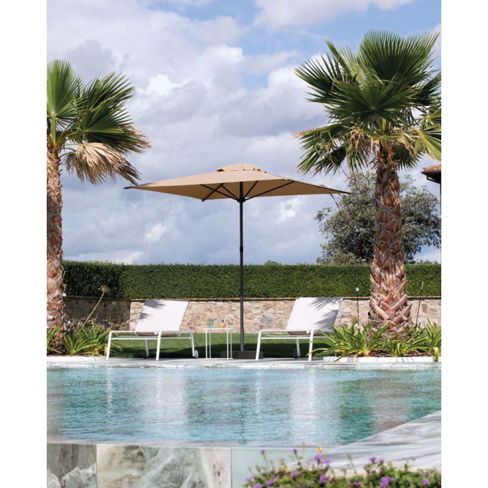 25X25 Abri central pole square umbrella by Vermobil