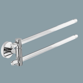 Ghost Arms CP914JZ double jointed towel rail by Cipì in plexiglass and chromed metal