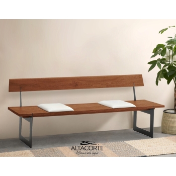 Iron bench by Altacorte with or without backrest