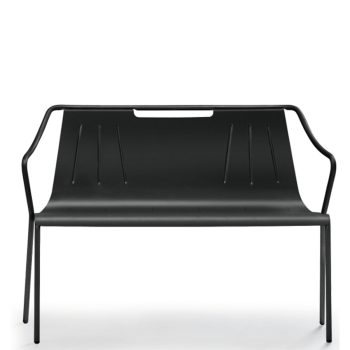 Ola BN M bench in internal and external stackable metal by Midj