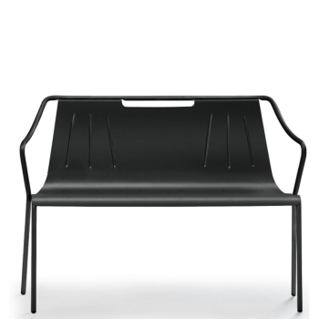 Ola BN M metal bench, stackable inside and outside, by Midj 