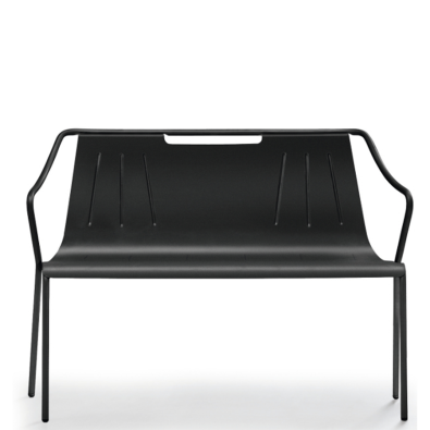 Ola BN M metal bench, stackable inside and outside, by Midj 