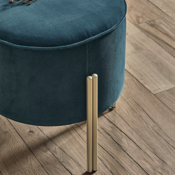 Bontempi Puffoso bench in padded and upholstered steel