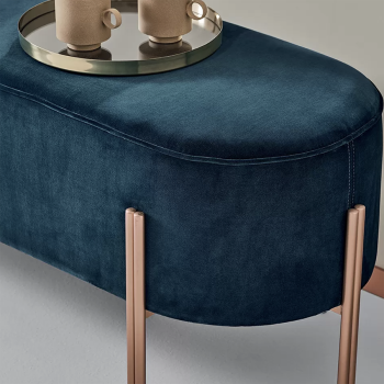 Bontempi Puffoso bench in padded and upholstered steel