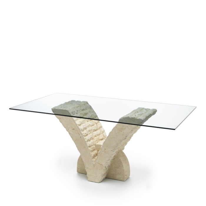Papillon Fixed Table (180 x 100 - Transparent) by Stones