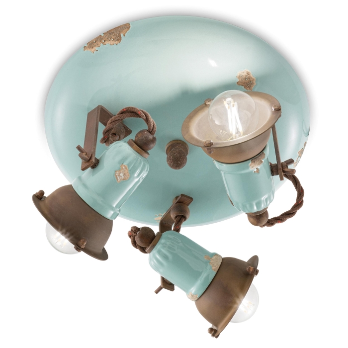 3 LIGHT CEILING LAMP RETRO LOFT C1679