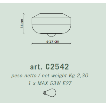 DECO' BELLOTA CEILING LIGHT C2542