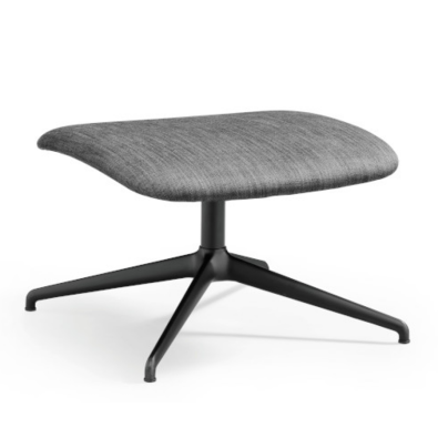 P47 B2 M TS footrest in metal with cushion covered in fabric or leather by Midj