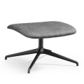 P47 B2 M TS footrest in metal with cushion covered in fabric or leather by Midj