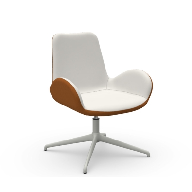 Dalia AP/PE GX TS Waiting Chair with metal base and padded seat by Midj