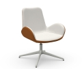 Dalia AP/PE GX TS waiting chair with metal base and padded seat by Midj